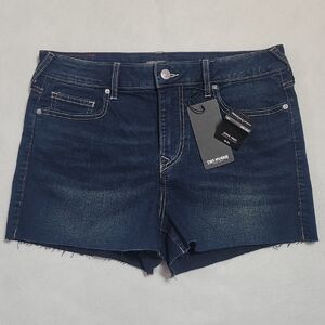 True Religion Jennie Mid Rise Curvy Denim Shorts